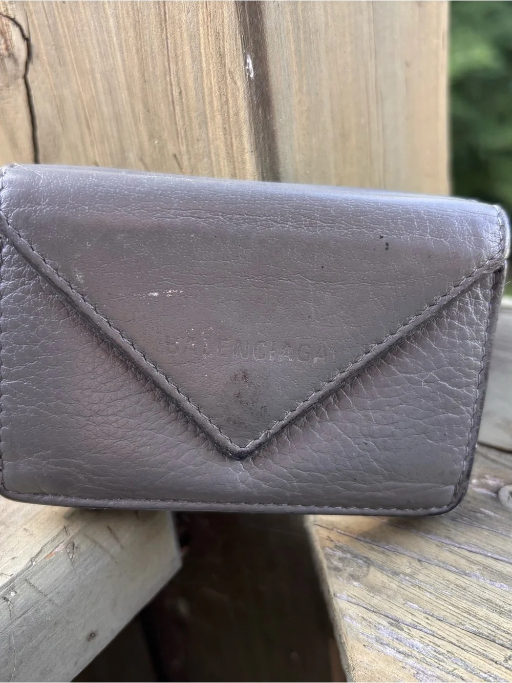 Small Balenciaga Grey Leather Wallet